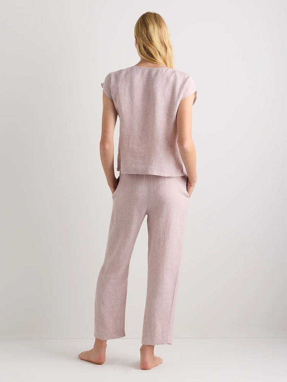 Quince 100% European Linen Pajama Set Size Large NWT